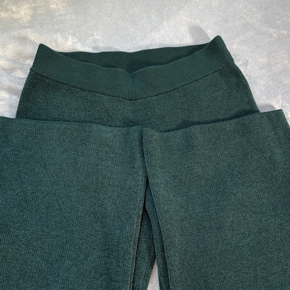 Rachel Zoe Hunter Green Sweater Lounge Wide Leg Pants - Picture 9 of 9